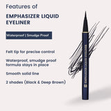 Emphasizer Liquid Eyeliner EL 02 DEEP BROWN - Siia Cosmetics