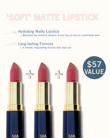 3-Pc. Matte Lip Trio Set M332 Silhouette Pink