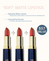 3-Pc. Matte Lip Trio Set M447 Dark Coral