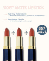 3-Pc. Matte Lip Trio Set M452 Wishing Coral