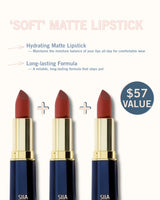 3-Pc. Matte Lip Trio Set M645 Bitter Brown