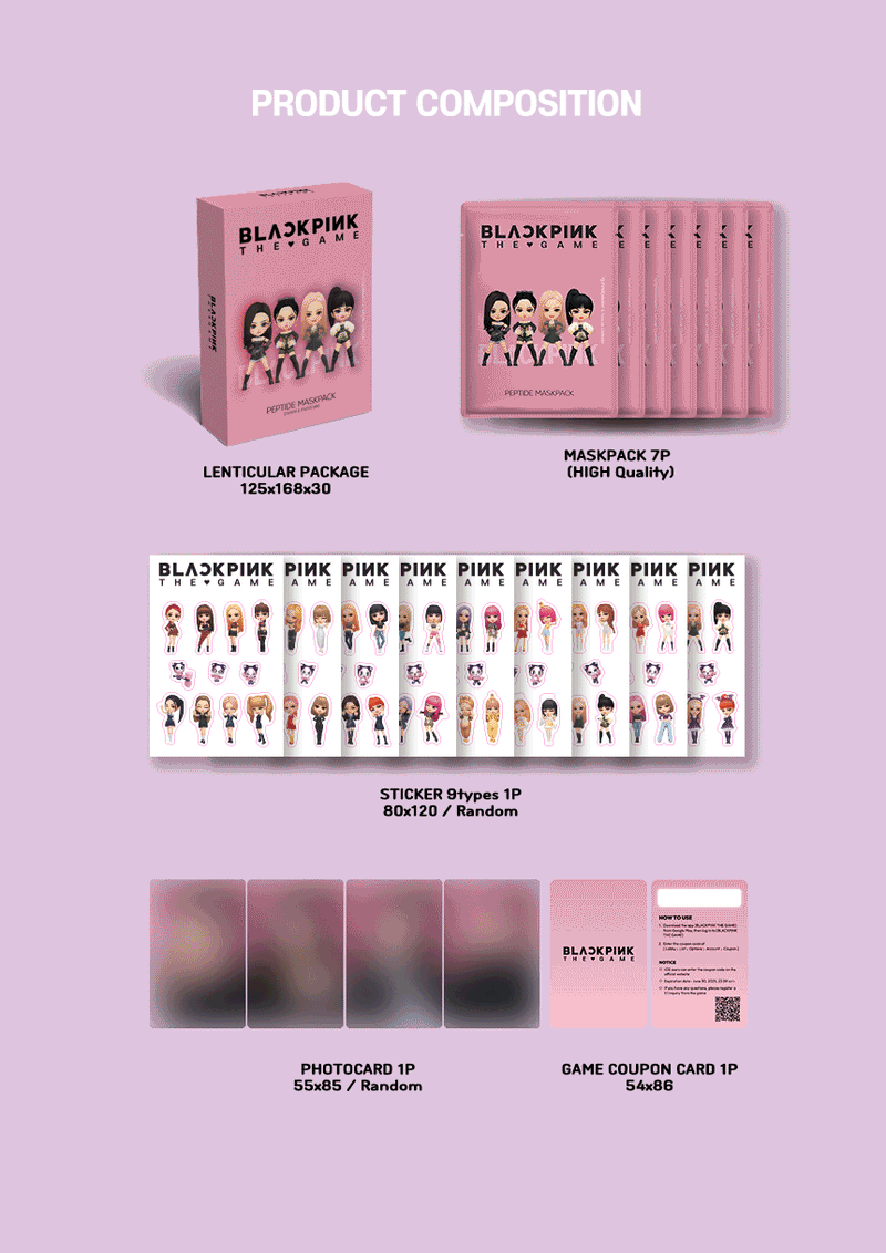 "BLACKPINK THE GAME" MASKPACK SET - LISA (CERAMIDE)