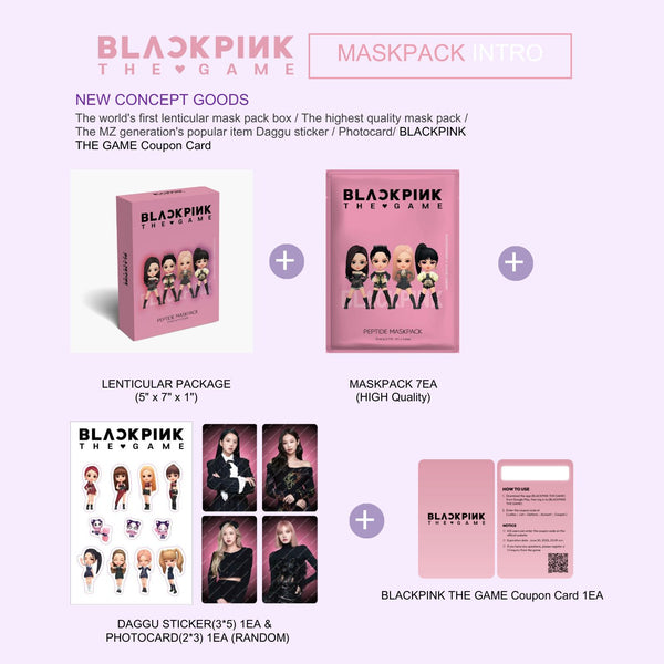 "BLACKPINK THE GAME" MASKPACK SET - GROUP (PEPTIDE)