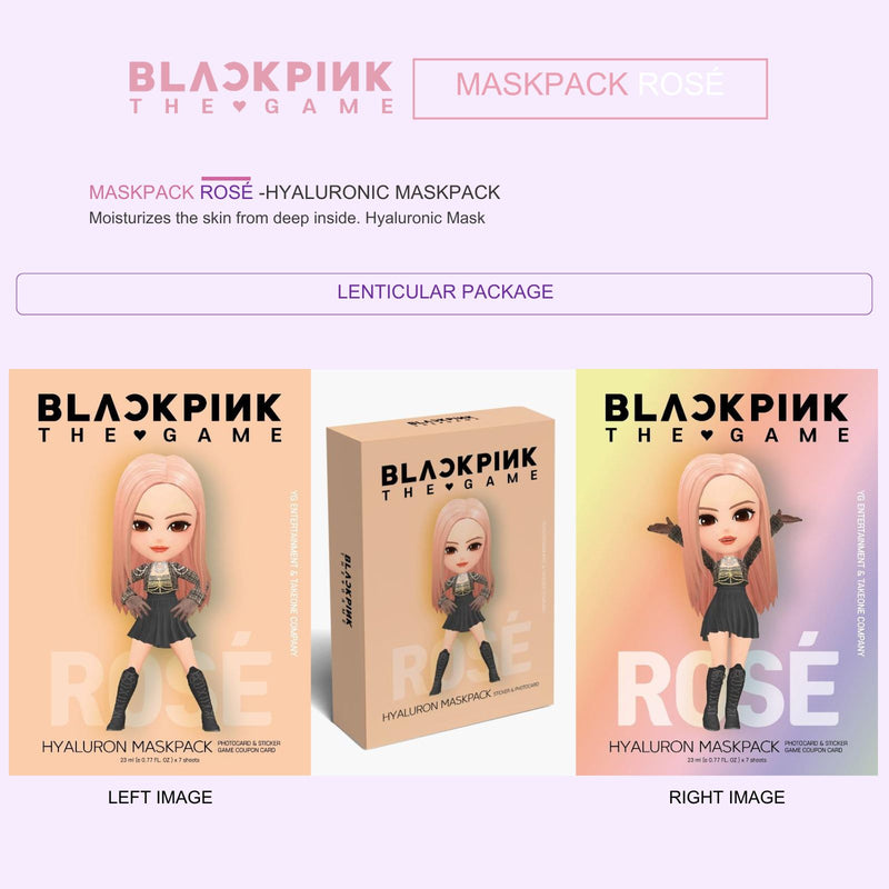 "BLACKPINK THE GAME" MASKPACK SET - ROSE (HYALURON) - Siia Cosmetics