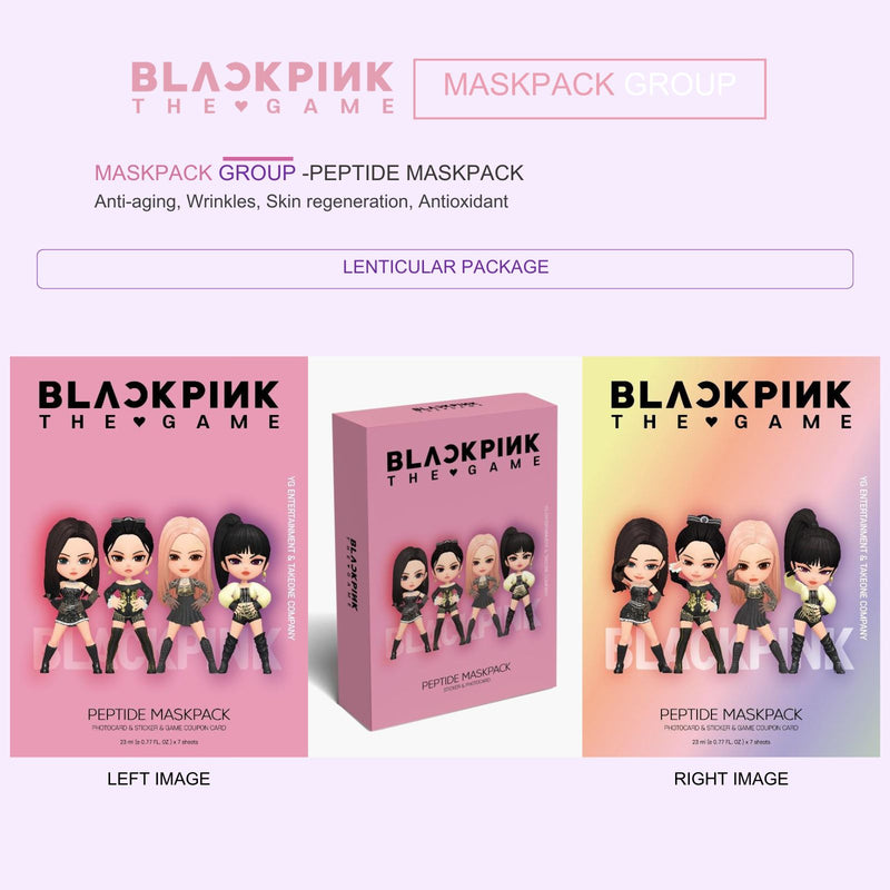"BLACKPINK THE GAME" MASKPACK SET - GROUP (PEPTIDE) - Siia Cosmetics