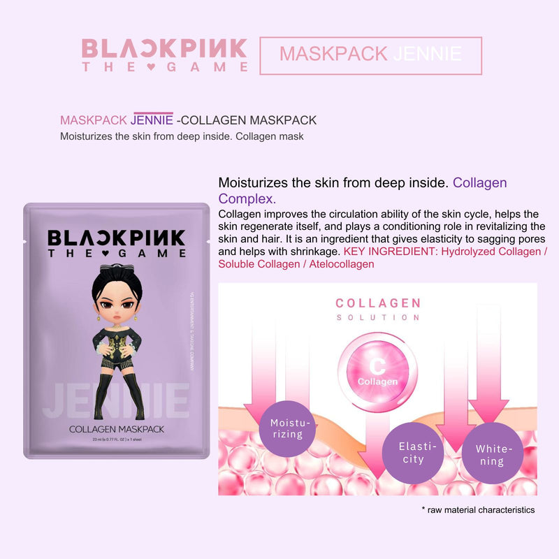 "BLACKPINK THE GAME" MASKPACK SET - JENNIE (COLLAGEN)