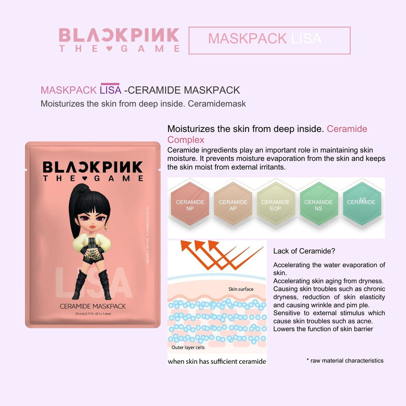 "BLACKPINK THE GAME" MASKPACK SET - LISA (CERAMIDE) - Siia Cosmetics
