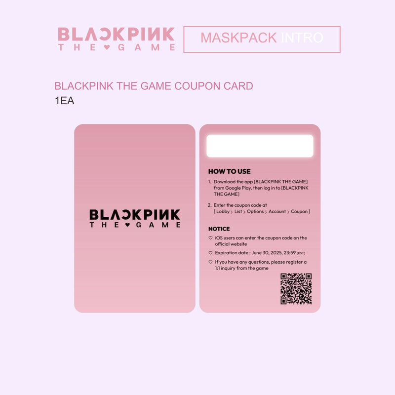 "BLACKPINK THE GAME" MASKPACK SET - GROUP (PEPTIDE) - Siia Cosmetics
