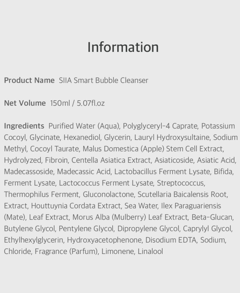 Smart Bubble Cleanser - Siia Cosmetics