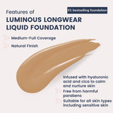 Luminous Longwear Liquid Foundation W 102 HONEY