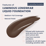 Luminous Longwear Liquid Foundation W 107 ESPRESSO