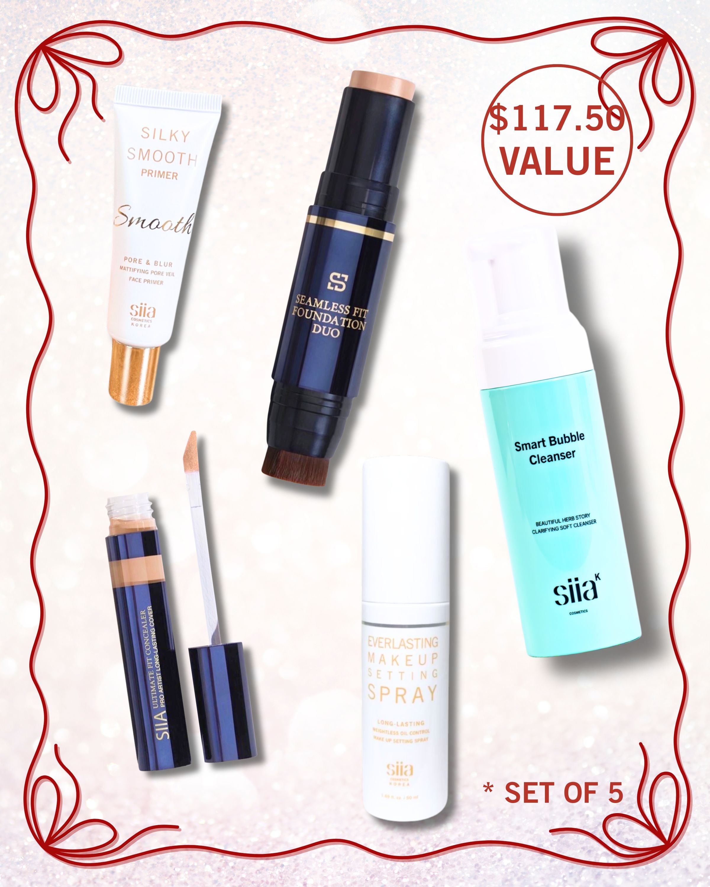 5-Pc. Perfect Base Collection W302 – Siia Cosmetics