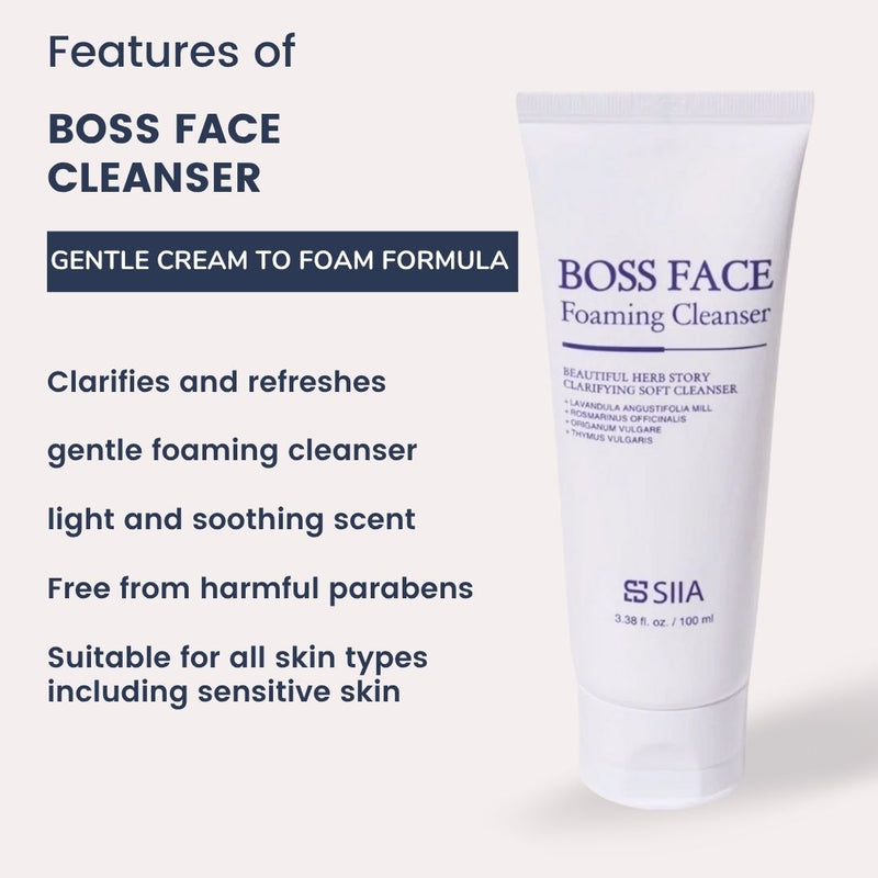 Boss Face Foaming Cleanser - Siia Cosmetics