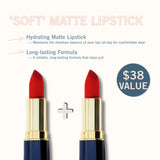 2-Pc. Matte Lip Twin Set M255 Forbidden Orange - Siia Cosmetics