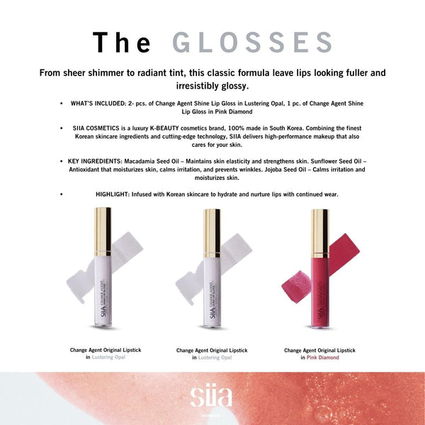 3-Pc. The Glosses Set - Siia Cosmetics