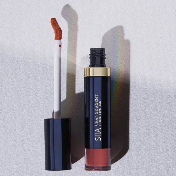 Siia Cosmetics Lipstick, Liquid Lipstick in Burnt Coral
