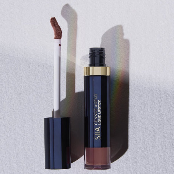 Siia Cosmetics Lipstick, Liquid Lipstick in Chocolate Mousse